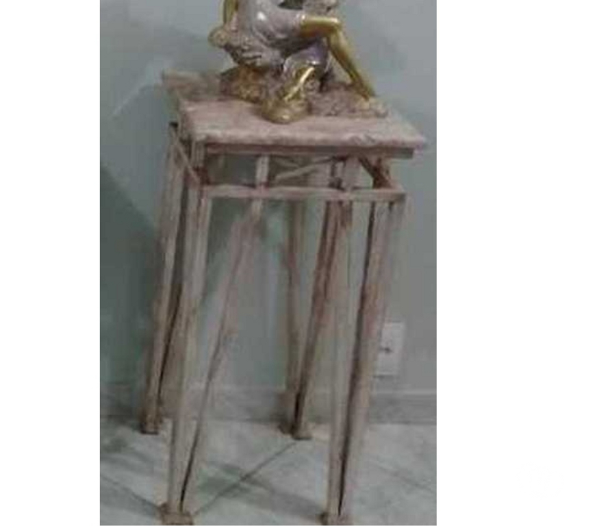 Venda Móveis Ponta Grossa PR - Fotos para COLUNA APARADOR PEQUENO DE MÁRMORE COM BASE EM FERRO