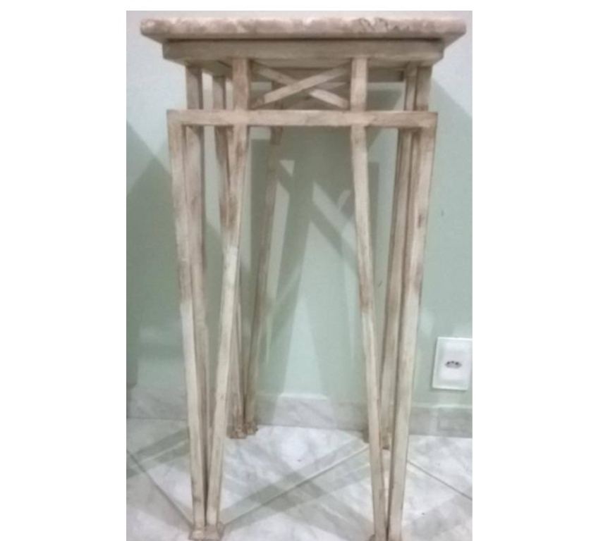 Venda Móveis Ponta Grossa PR - Fotos para COLUNA APARADOR PEQUENO DE MÁRMORE COM BASE EM FERRO