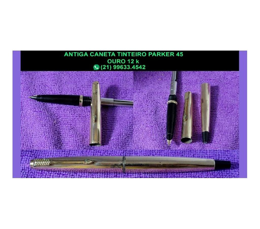Colecionadores Niteroi RJ - Fotos para Antiga caneta tinteiro Parker 45 em ouro 12 k. 
