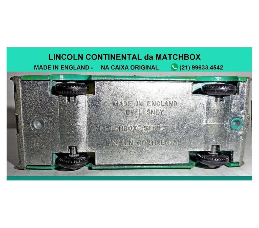 Colecionadores Niteroi RJ - Fotos para LINCOLN CONTINENTAL da MATCHBOX INGLESA 