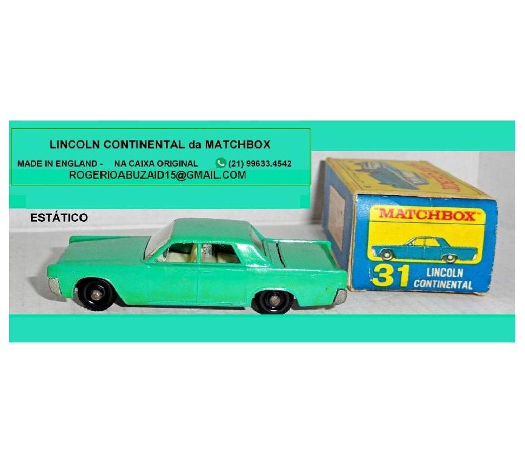 Colecionadores Niteroi RJ - Fotos para LINCOLN CONTINENTAL da MATCHBOX INGLESA 