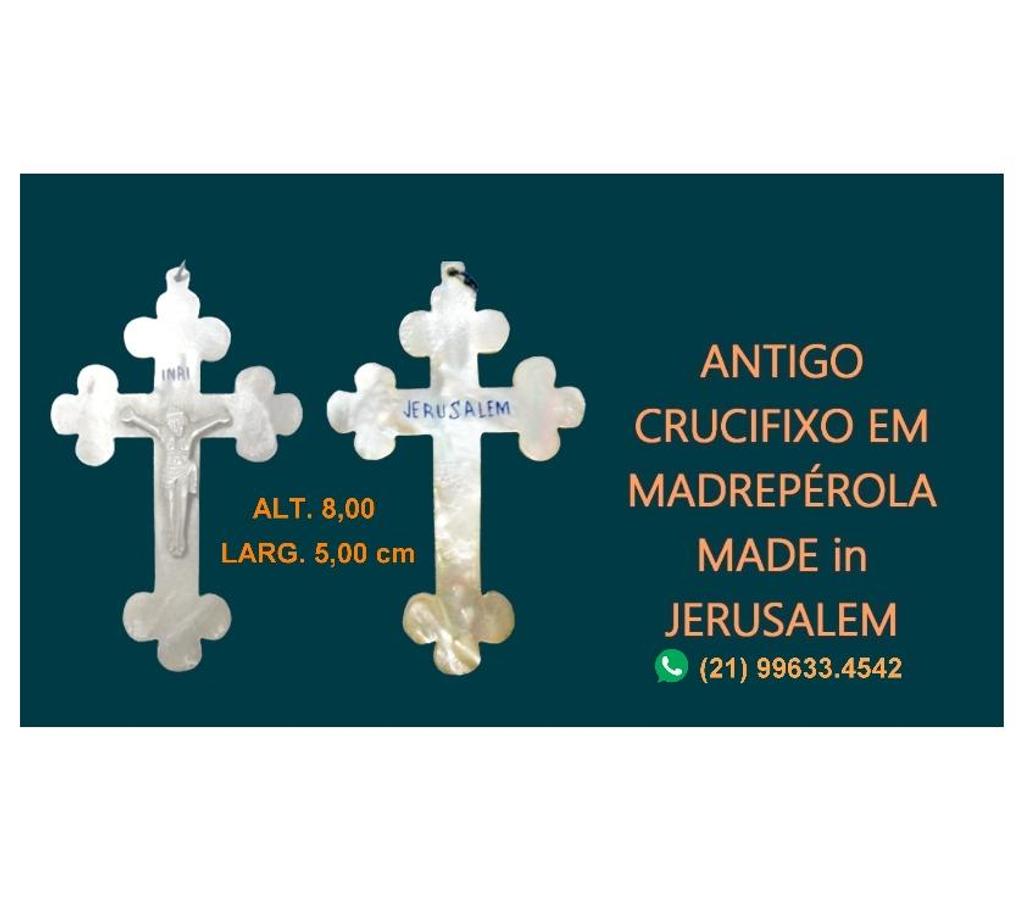 Colecionadores Niteroi RJ - Fotos para ANTIGO CRUCIFIXO de JERUSALÉM EM MADREPÉROLA. 