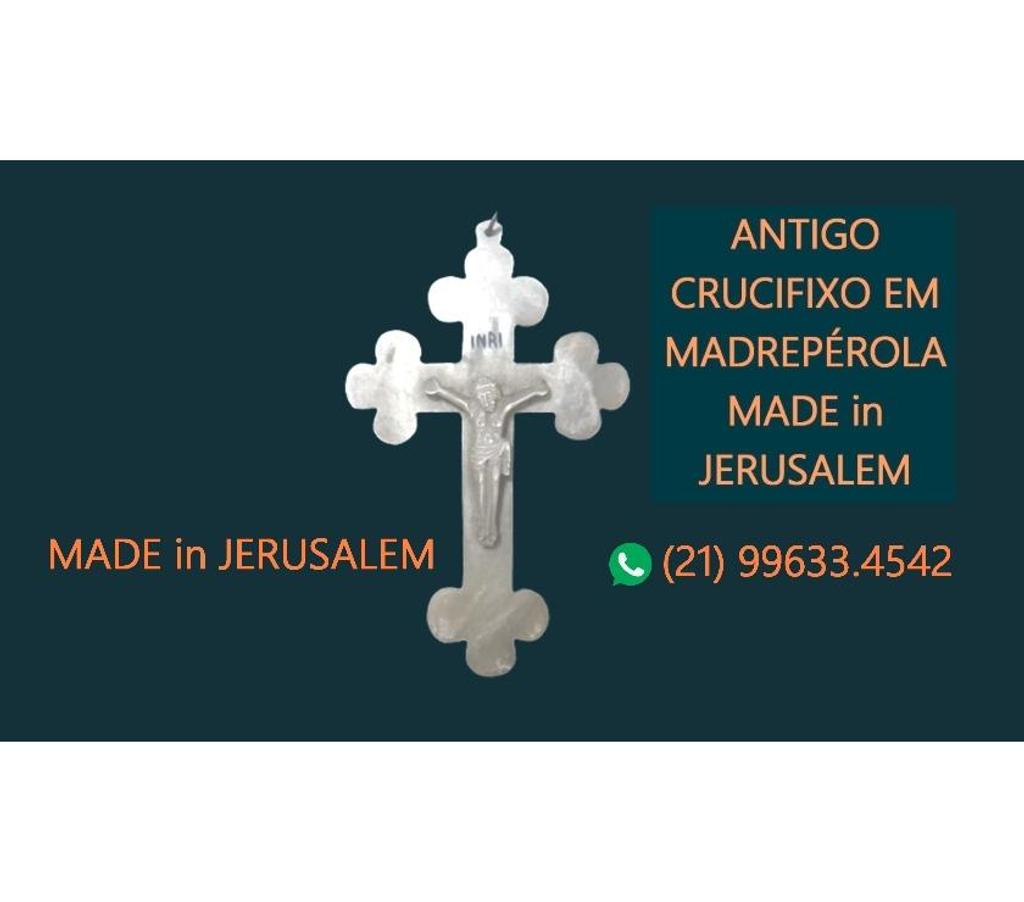 Colecionadores Niteroi RJ - Fotos para ANTIGO CRUCIFIXO de JERUSALÉM EM MADREPÉROLA. 