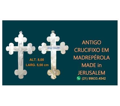 Artigos de coleção - Fotos para ANTIGO CRUCIFIXO de JERUSALÉM EM MADREPÉROLA.