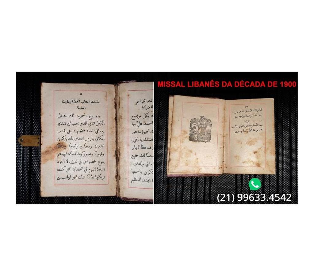 Colecionadores Niteroi RJ - Fotos para MISSAL LIBANÊS dos ANOS 1900