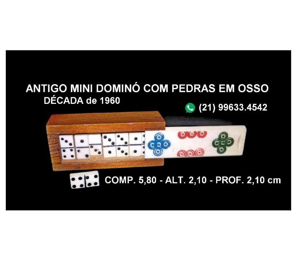 Colecionadores Niteroi RJ - Fotos para Antigo mini Dominó com pedras em osso.
