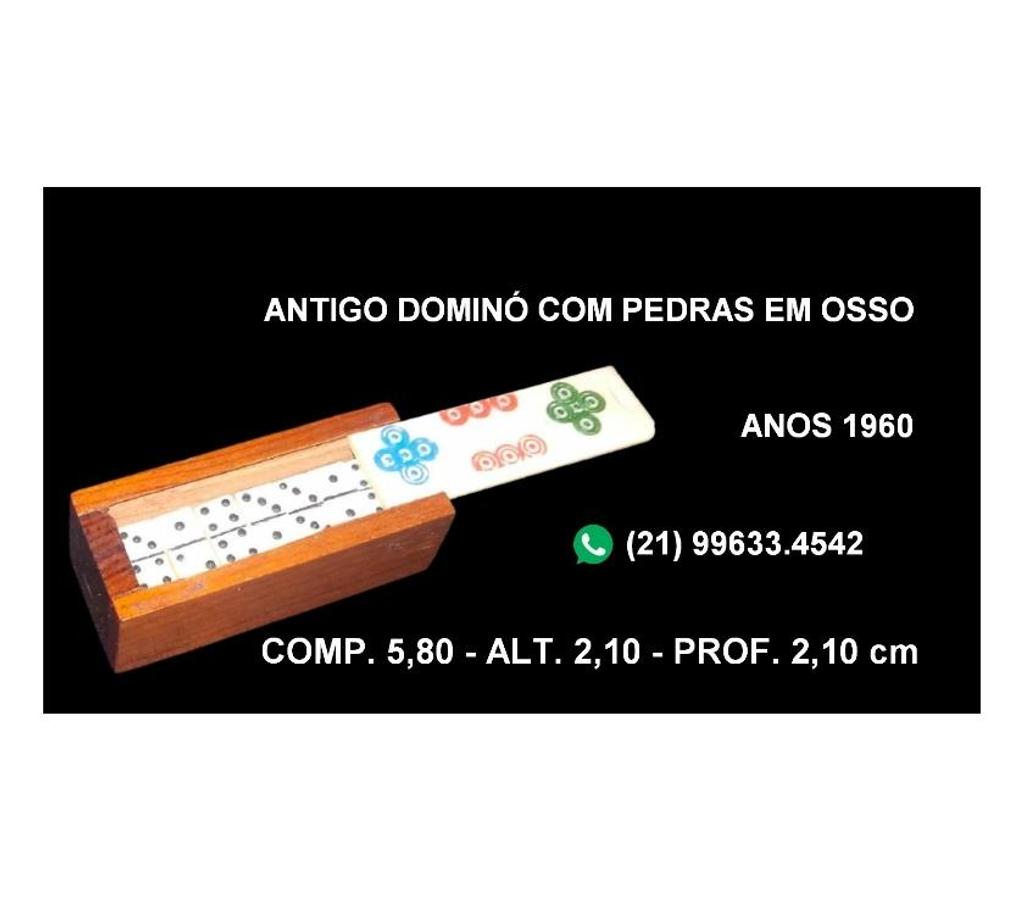 Colecionadores Niteroi RJ - Fotos para Antigo mini Dominó com pedras em osso.