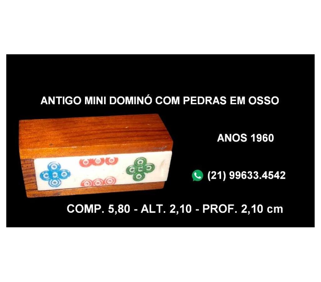 Colecionadores Niteroi RJ - Fotos para Antigo mini Dominó com pedras em osso.