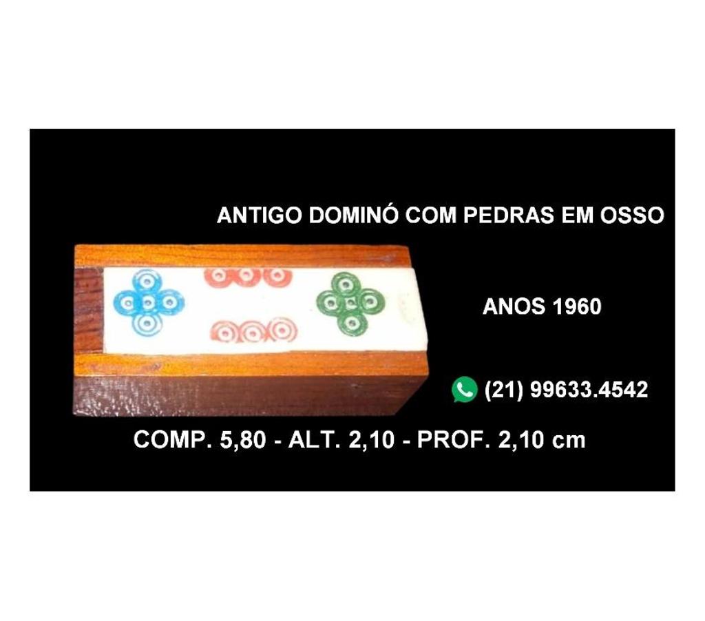 Colecionadores Niteroi RJ - Fotos para Antigo mini Dominó com pedras em osso.