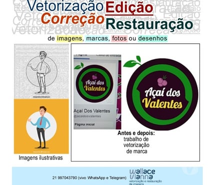 Serviços de informática - Fotos para Vetorização edição de imagem
