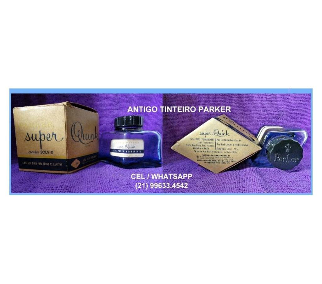 Antiguidades - Jóias Niteroi RJ - Fotos para Antigo Tinteiro Parker.Na caixa original.