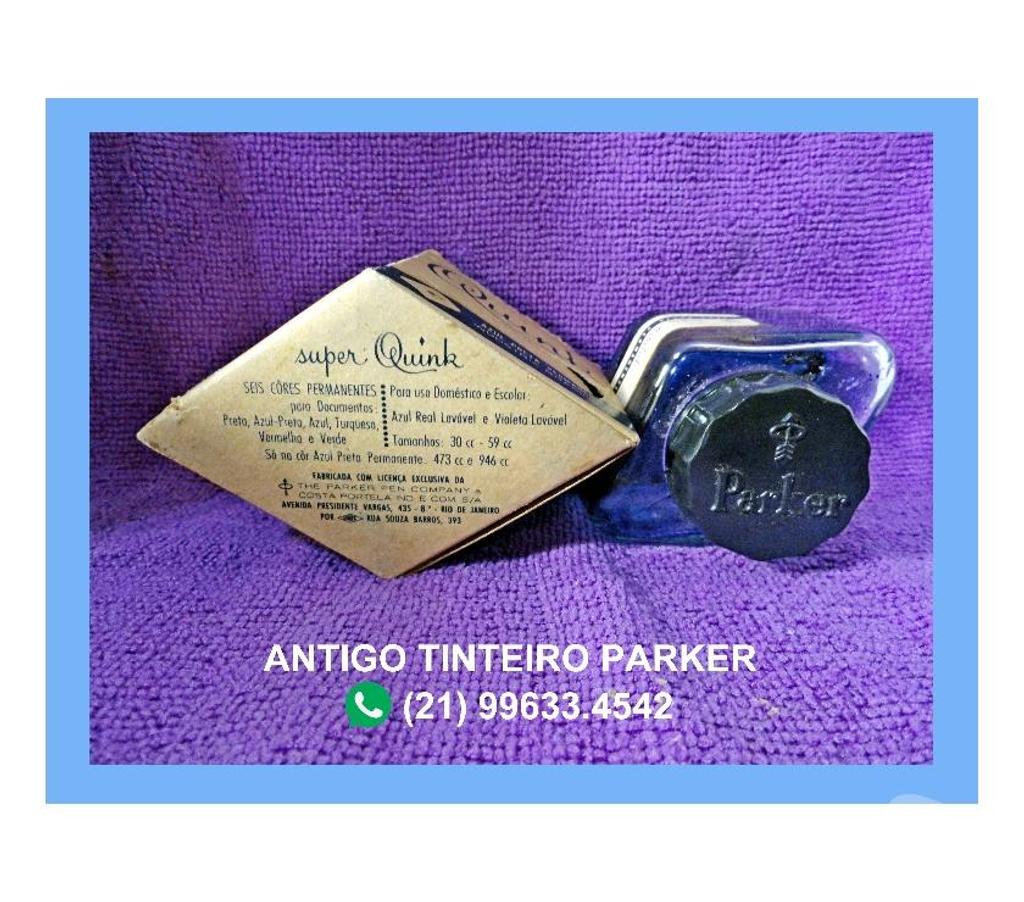 Antiguidades - Jóias Niteroi RJ - Fotos para Antigo Tinteiro Parker.Na caixa original.