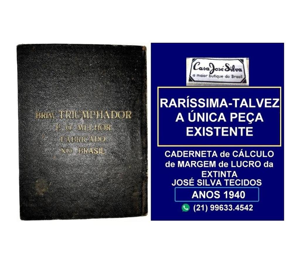 Colecionadores Niteroi RJ - Fotos para RARÍSSIMA CADERNETA DA JOSÉ SILVA TECIDOS - ANOS 1940