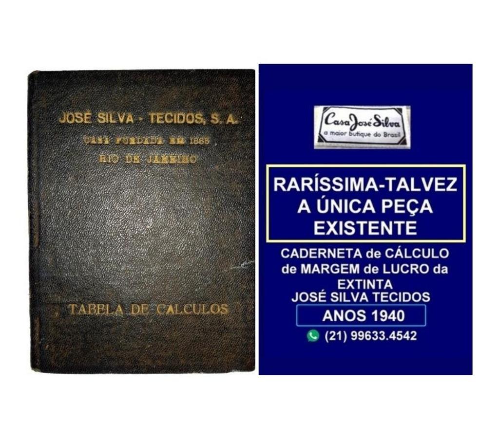 Colecionadores Niteroi RJ - Fotos para RARÍSSIMA CADERNETA DA JOSÉ SILVA TECIDOS - ANOS 1940