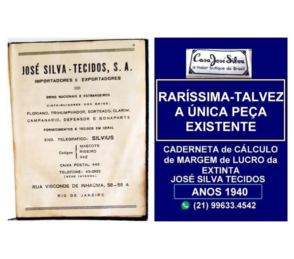 Colecionadores Niteroi RJ - Fotos para RARÍSSIMA CADERNETA DA JOSÉ SILVA TECIDOS - ANOS 1940