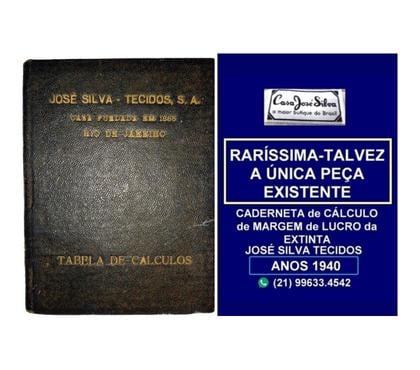 Colecionadores - Fotos para RARÍSSIMA CADERNETA DA JOSÉ SILVA TECIDOS - ANOS 1940