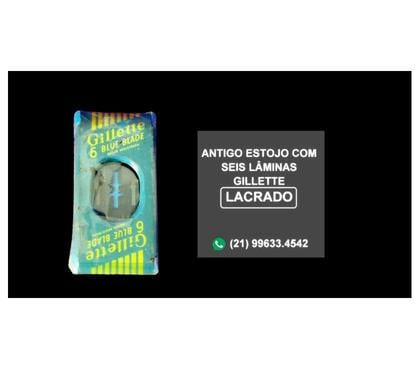Colecionadores - Fotos para Antigo estojo com 6 lâminas.Gillette.Lacrado