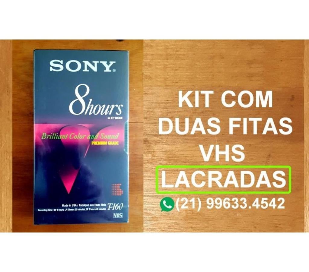 Diversos Niteroi RJ - Fotos para FITAS VHS SONY LACRADAS - KIT 2 PÇs - MADE IN USA 