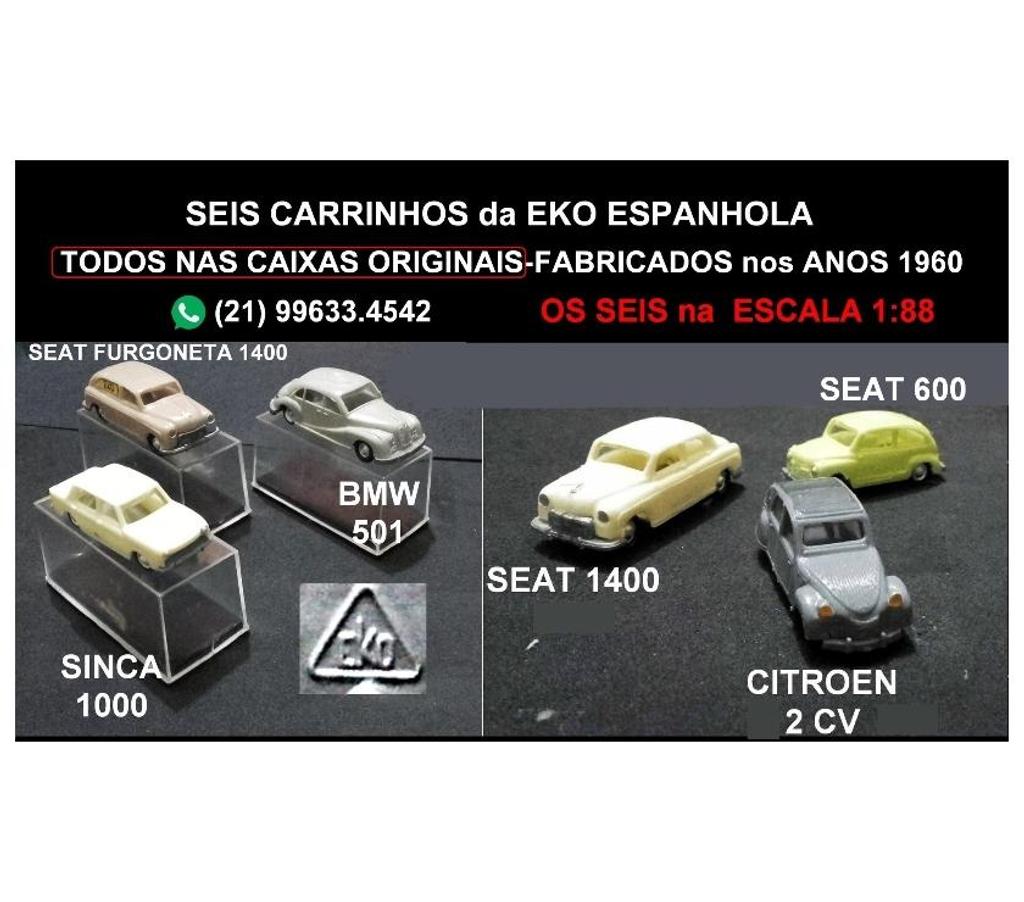 Colecionadores Niteroi RJ - Fotos para Seis carrinhos da Eko.Raríssimos.Made in Spain