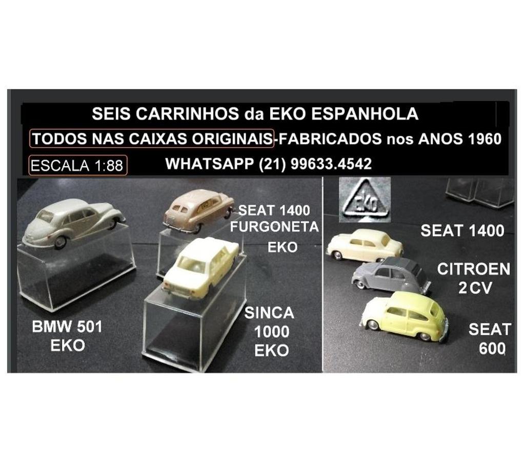 Colecionadores Niteroi RJ - Fotos para Seis carrinhos da Eko.Raríssimos.Made in Spain