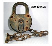 CADEADO ANTIGO COM CORRENTE