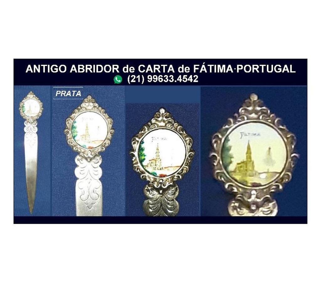 Colecionadores Niteroi RJ - Fotos para ANTIGO ABRIDOR de CARTA EM PRATA de FÁTIMA - PORTUGAL