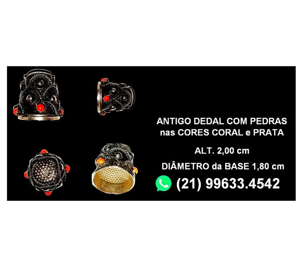 Colecionadores Niteroi RJ - Fotos para DEDAL ANTIGO- COM PEDRAS-PERFEITO