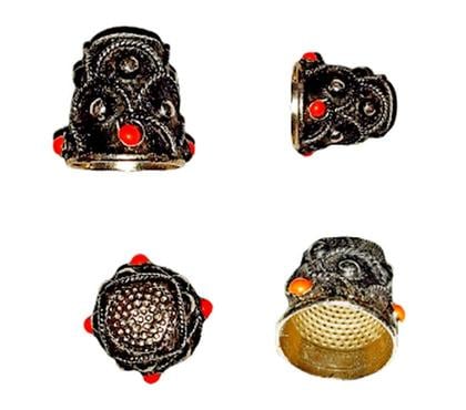 Artigos colecionadores - Fotos para DEDAL ANTIGO- COM PEDRAS-PERFEITO