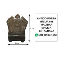 ANTIGO PORTA BÍBLIA MADEIRA MACIÇA