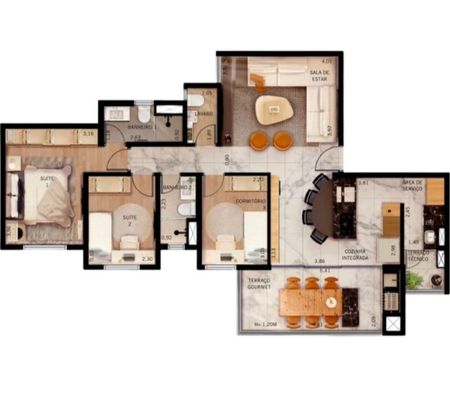 Empreendimentos imóveis Grande Sao Paulo SP Santo André - Fotos para Residencial WINE Vila Valparaiso Santo André 94 m² 3 dorms