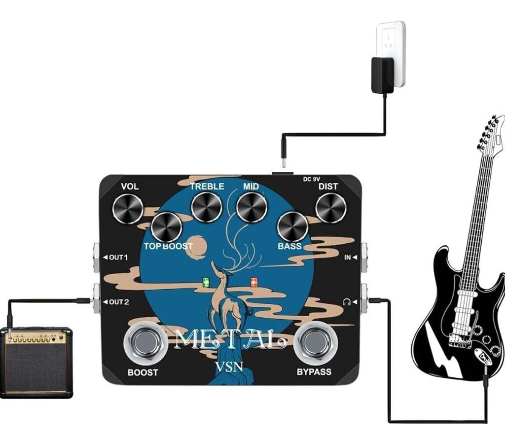Instrumentos musicais Sao Paulo SP Cachoeirinha, São Paulo - Fotos para Pedal Metal Top Boost Guitarra Baixo Overdrive Saída Fone
