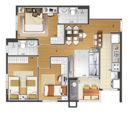 Apartamentos a venda Grande Sao Paulo SP São Caetano do Sul - Fotos para Apto. B. Barcelona 3 dorms, varanda, 2 vagas São Caetano