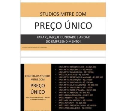Empreendimentos imóveis Outros Bairros Sao Paulo SP Sao Paulo SP - Fotos para Studios Mitre Todas as Regiões de São Paulo