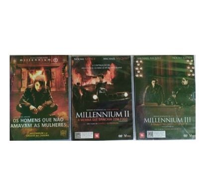DVD - Video Games - Livros - CD - Fotos para Dvd Millennium - Coleção 3 Filmes