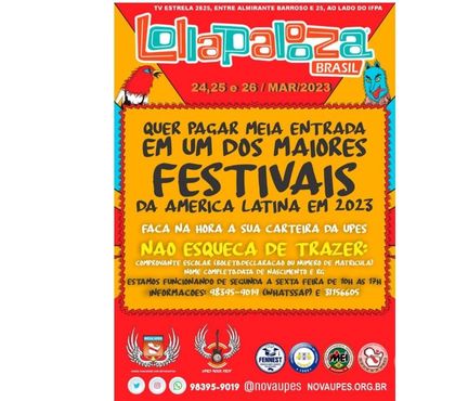 Outros serviços Distrito de Belém Belem PA - Fotos para Meia entrada Nacional de Estudante