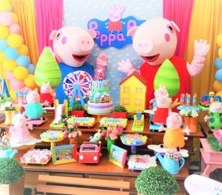 Serviços para eventos Sao Paulo SP Mooca - Fotos para Peppa Pig e George cover personagens vivos festa infantil