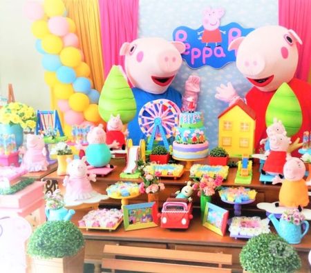 Serviços para eventos Sao Paulo SP Mooca - Fotos para Peppa Pig e George cover personagens vivos festa infantil