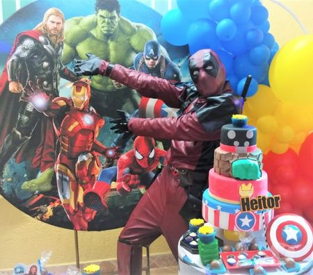 Serviços para eventos Sao Paulo SP Mooca - Fotos para Deadpool cover personagens vivos festa infantil