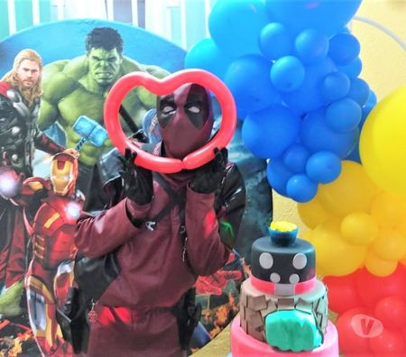 Serviços para eventos Sao Paulo SP Mooca - Fotos para Deadpool cover personagens vivos festa infantil