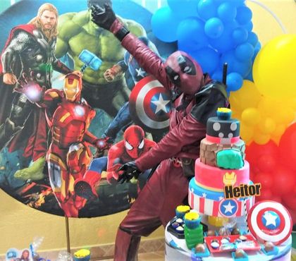 Serviços para Eventos Mooca Sao Paulo SP - Fotos para Deadpool cover personagens vivos festa infantil