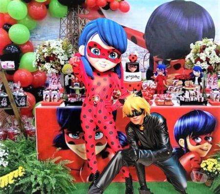 Serviços para eventos Sao Paulo SP Itaquera - Fotos para Cat Noir e Lady Bug personagens vivos para festa