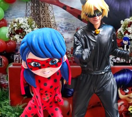 Serviços para eventos Sao Paulo SP Itaquera - Fotos para Cat Noir e Lady Bug personagens vivos para festa