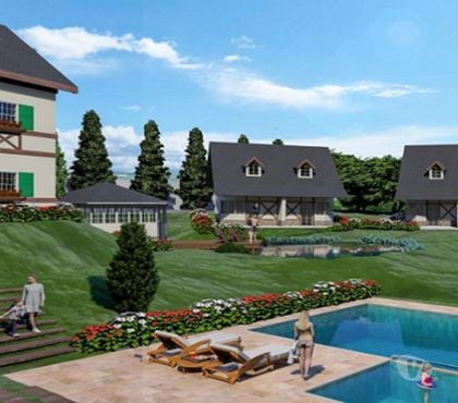 Venda imóveis comerciais - Fotos para Hotel de Charme em fase final de construção em Serra Negra