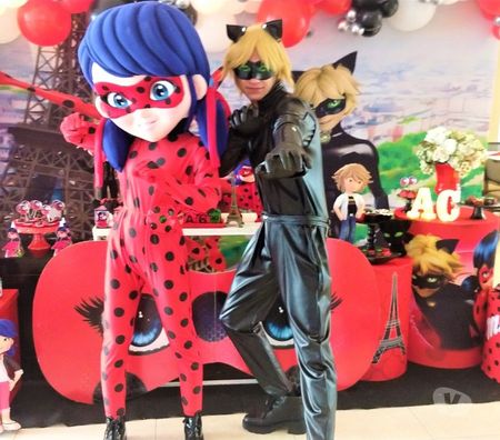 Serviços para eventos Sao Paulo SP Mooca - Fotos para Ladybug e Catnoir personagens vivos cover