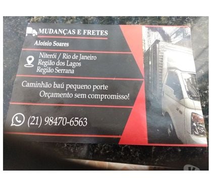 Mudanças - Frete - images_alt_text Caminhão 🚛 BAÚ Fretes Mudanças