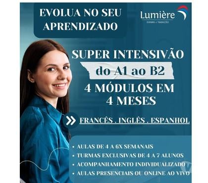 Aulas de ingles - Fotos para Curso Intensivão de Línguas - Até 4 módulos em 4 meses