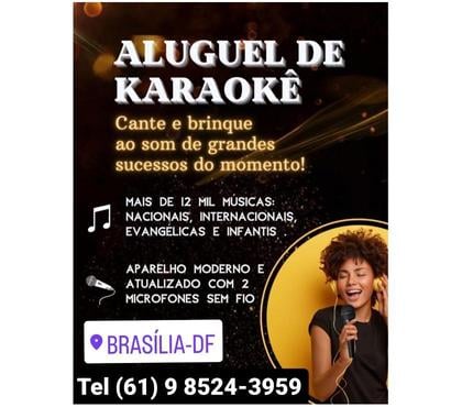 Serviços para Eventos Asa Norte Brasilia DF - Fotos para Locação Karaokê profissional Repertório Atualizado