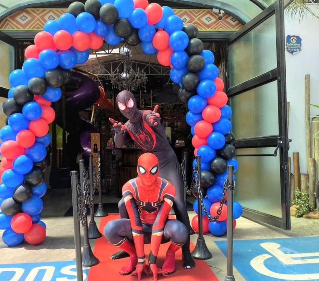 Serviços para eventos Sao Paulo SP Tatuapé - Fotos para Aranhas cover Miro Morales personagens vivos Homem Aranha