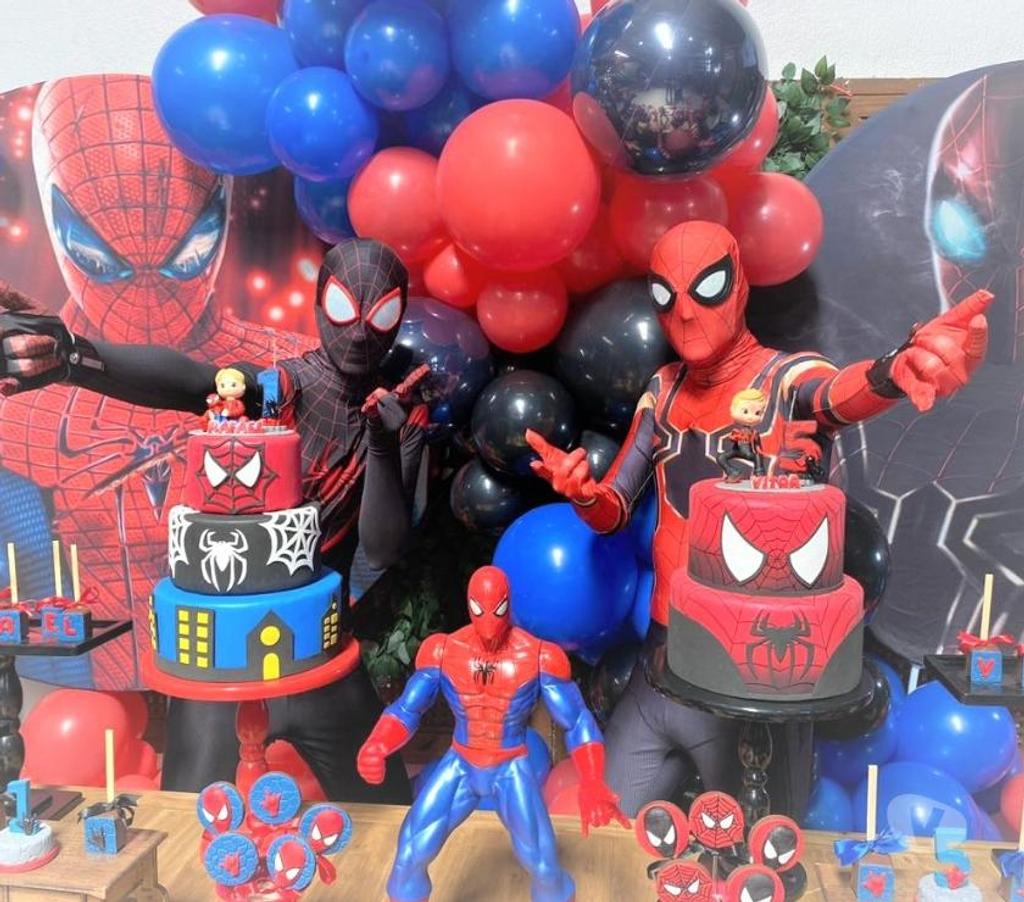 Serviços para eventos Sao Paulo SP Tatuapé - Fotos para Aranhas cover Miro Morales personagens vivos Homem Aranha