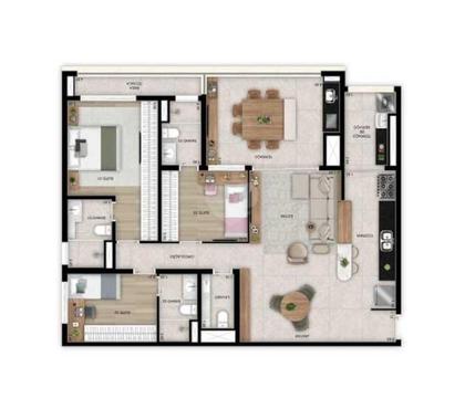 Empreendimentos imóveis Tatuapé Sao Paulo SP - Fotos para Vista Tatuapé Boulevard 118m 3 suites+Lavabo- Lançamento